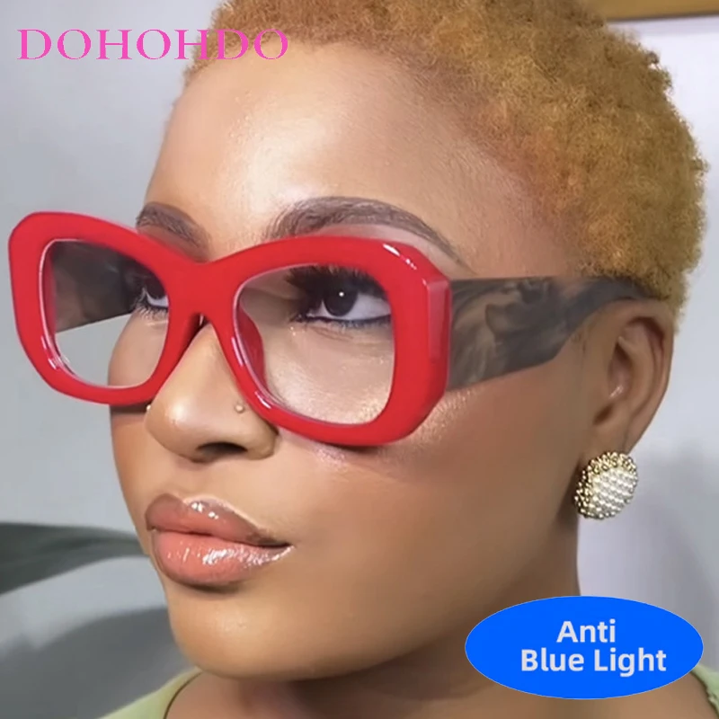 

Punk Oversized Cat Eye Optical Glasses For Men Women Computer Office Work Gaming Brand Designer Anti-Blue Light Eyewear Lentes
