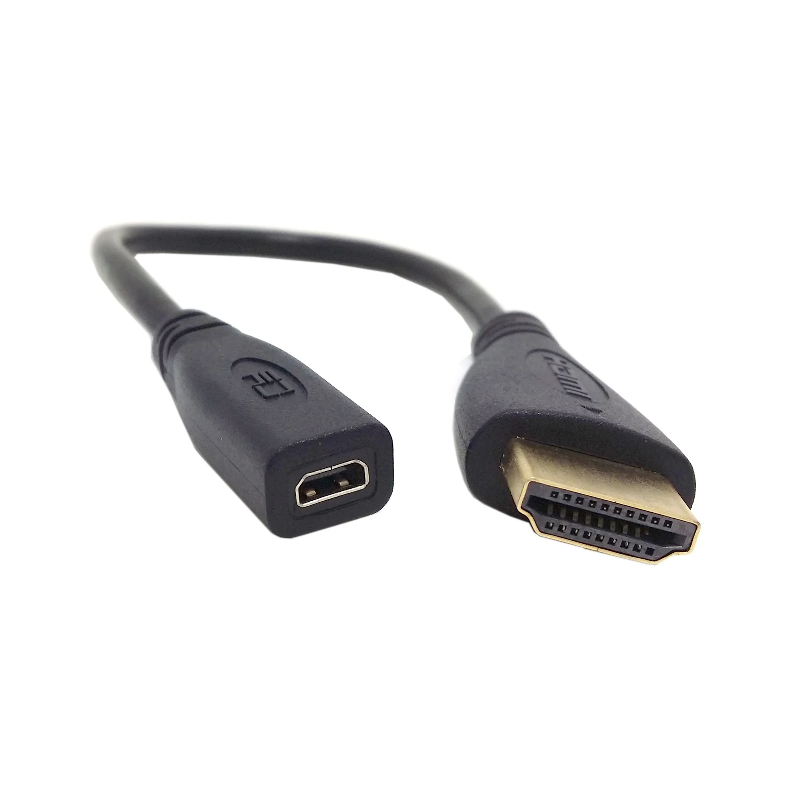 15cm Micro Mini HDMI-compatible Socket Female To HDMI-compatible Male Adapter 4K hdmi Male Cable