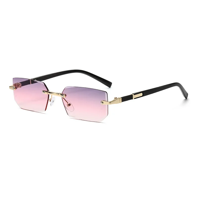 Trendy Rimless Sunglasses for Men Women Fashion Frameless  display picture 1