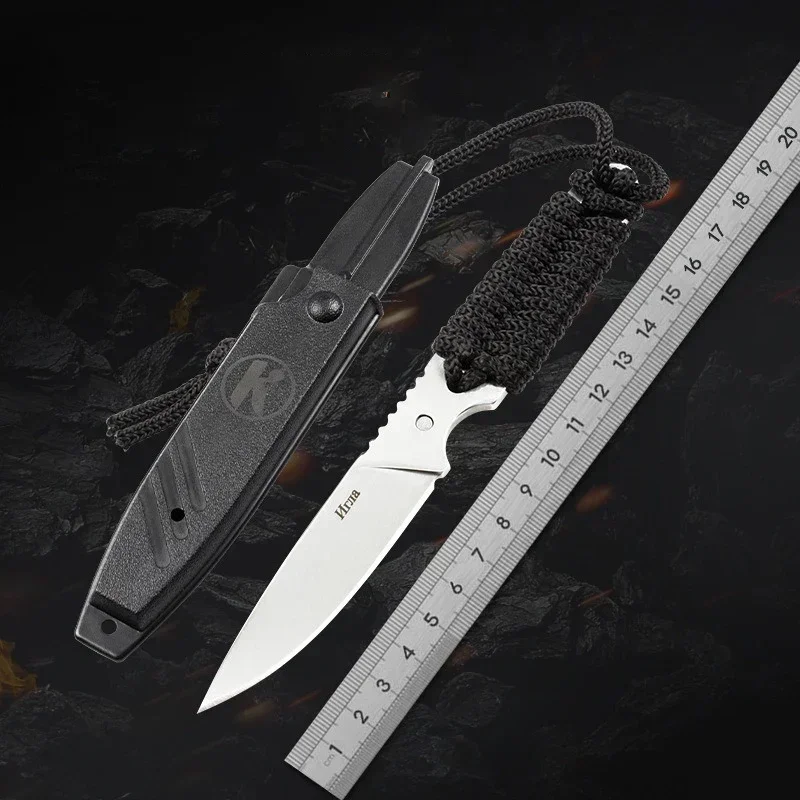 2024 Outdoor high-hardness tactical knife, EDC portable fixed blade, camping multi-purpose survival knife jungle pocket knife