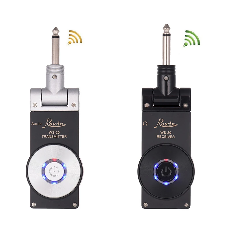 2.4G Guitar Wireless System Transmitter Receiver Rechargeable 180 Rotatable