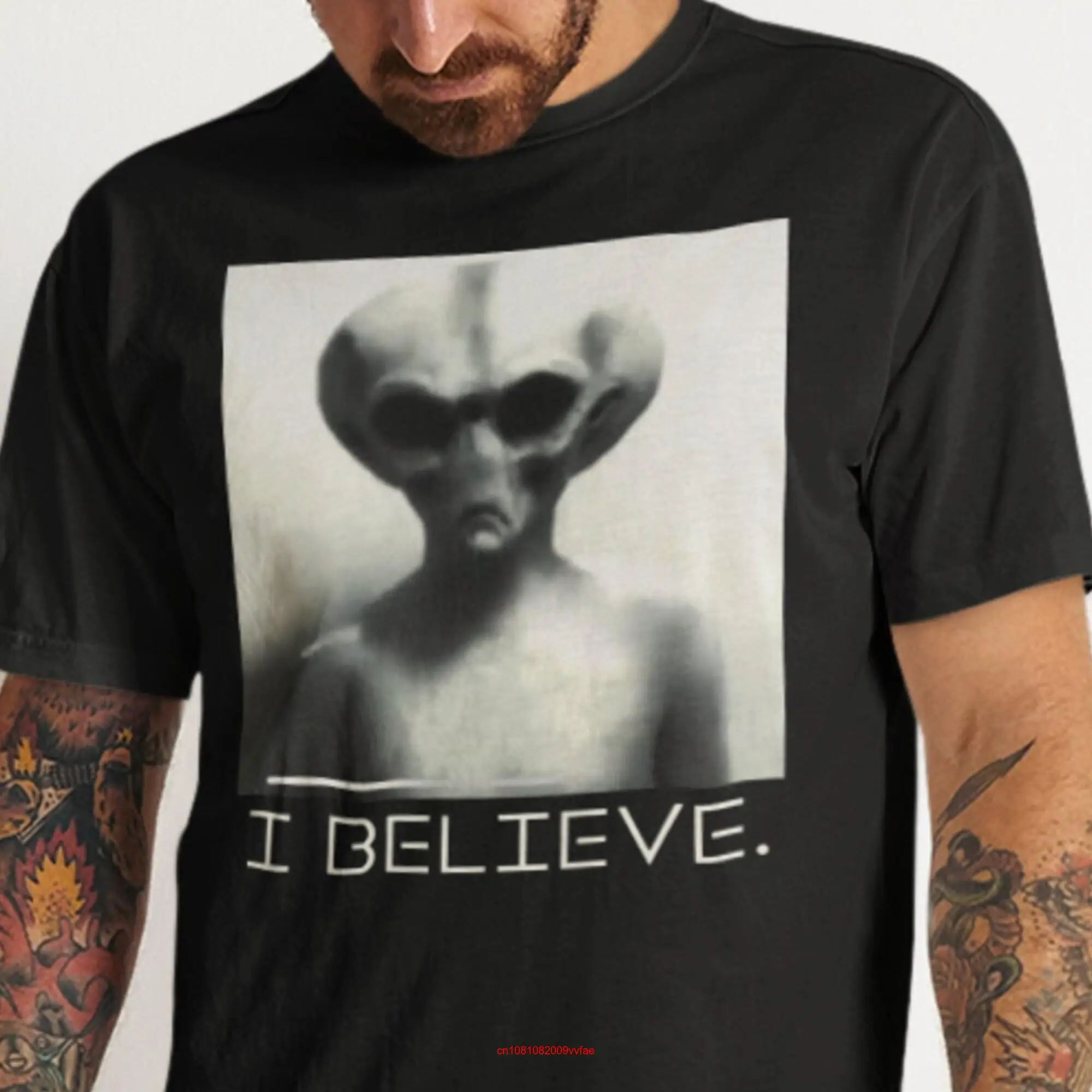 Believe in Aliens T Shirt UFO Alien Grays Sci Fi X Files Twilight Zone Area 51 Roswell Extraterrestrial Style Believer