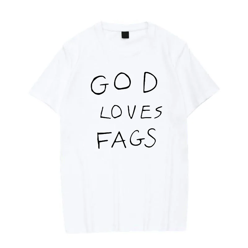 American drama Shameless God Loves Fags men and women short-sleeved cotton T-shirt shameless loose crew neck simple top