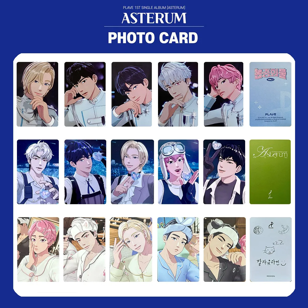 Tarjetas fotográficas de Kpop Ido PLAVE Lomo, de Asterum134-1 fototarjetas, tarjeta de fotos de oliva, postal para colección de fanáticos, 5 unids/set