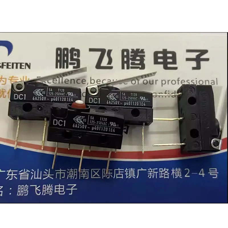 1PCS Germany CHERRY  DC1C-K7LC micro switch DC1 with handle swing rod stroke limit long straight foot 3 feet 6A