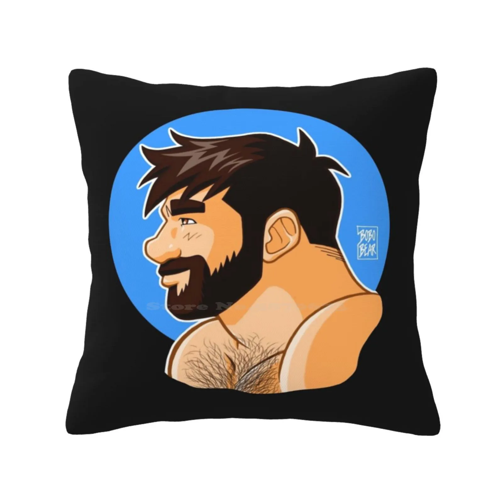 Adam Portrait-Profile Fashion Sofa Throw Pillow Cover Pillowcase Gay Bears Gay Art Gay Pride Tom Of Finland Gay Comics Lgbt