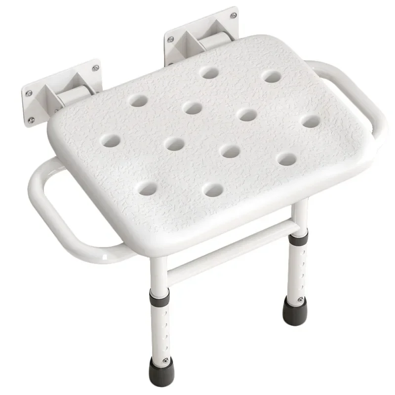 Senior-friendly bathroom folding stool for the elderly
