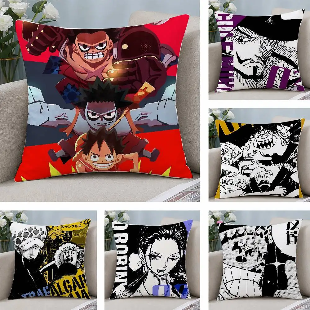 One Piece Charlotte Katakuri Anime Plush Pillow Cover Soft Short Plush Cushion Cover For Sofa Bedroom Home Decor Gift Decoration