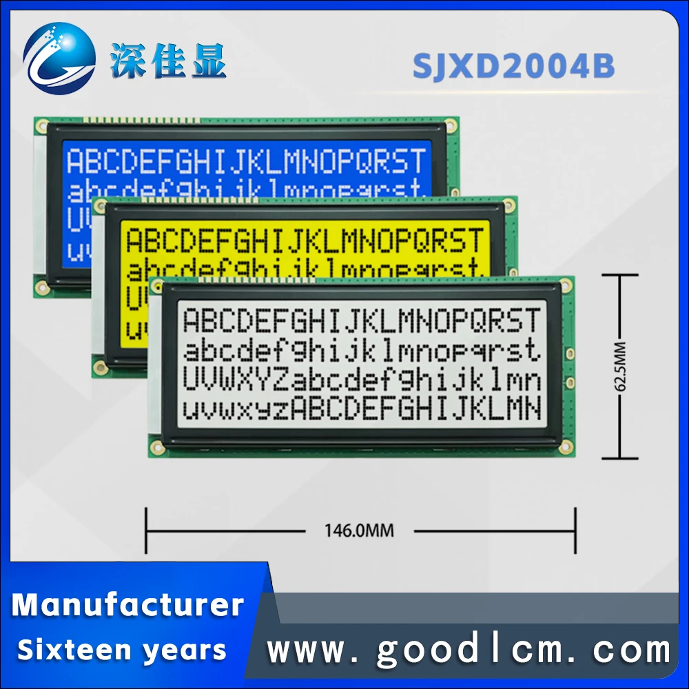 2004b Groot Karakter Dot Matrix Lcd Display Module 20*04 Lcd Module St7066 Of Aip31066 Drive 5V Stn Fstn Positief/Negatief