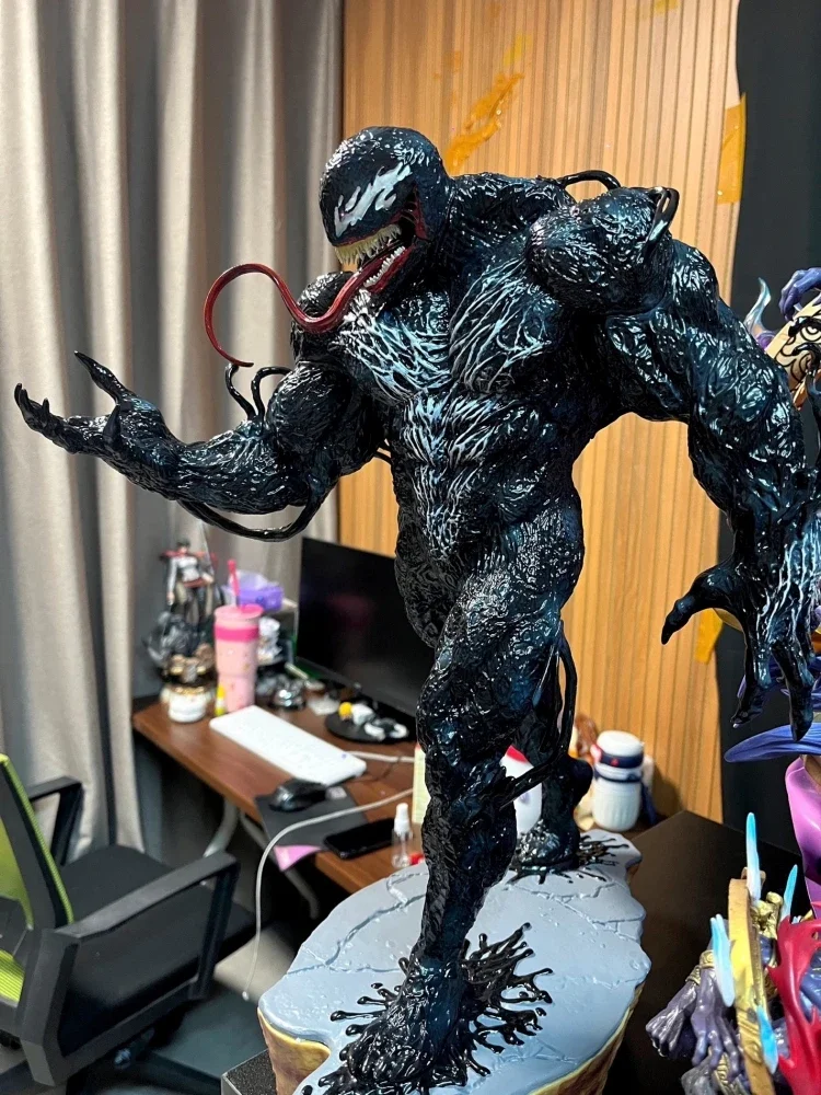 Figura de Venom de Marvel de 50cm, modelo personalizado de muñecas de gran tamaño, figura de acción decorativa coleccionable, juguete Gif para adultos y niños, 1/3