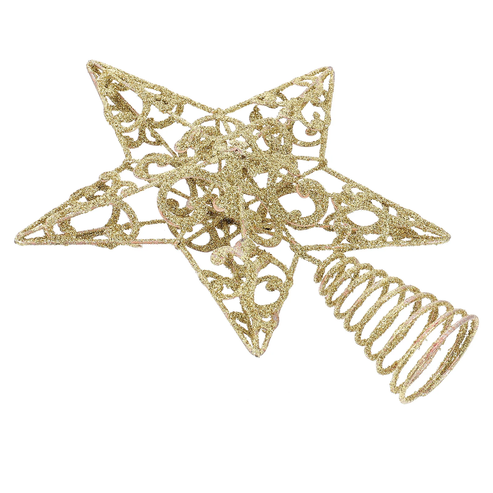 

1Pcs Xmas Tree Topper Star Decor Iron Five-Pointed Star Xmas Party Supply Tree Ornament Star-Shaped Decor