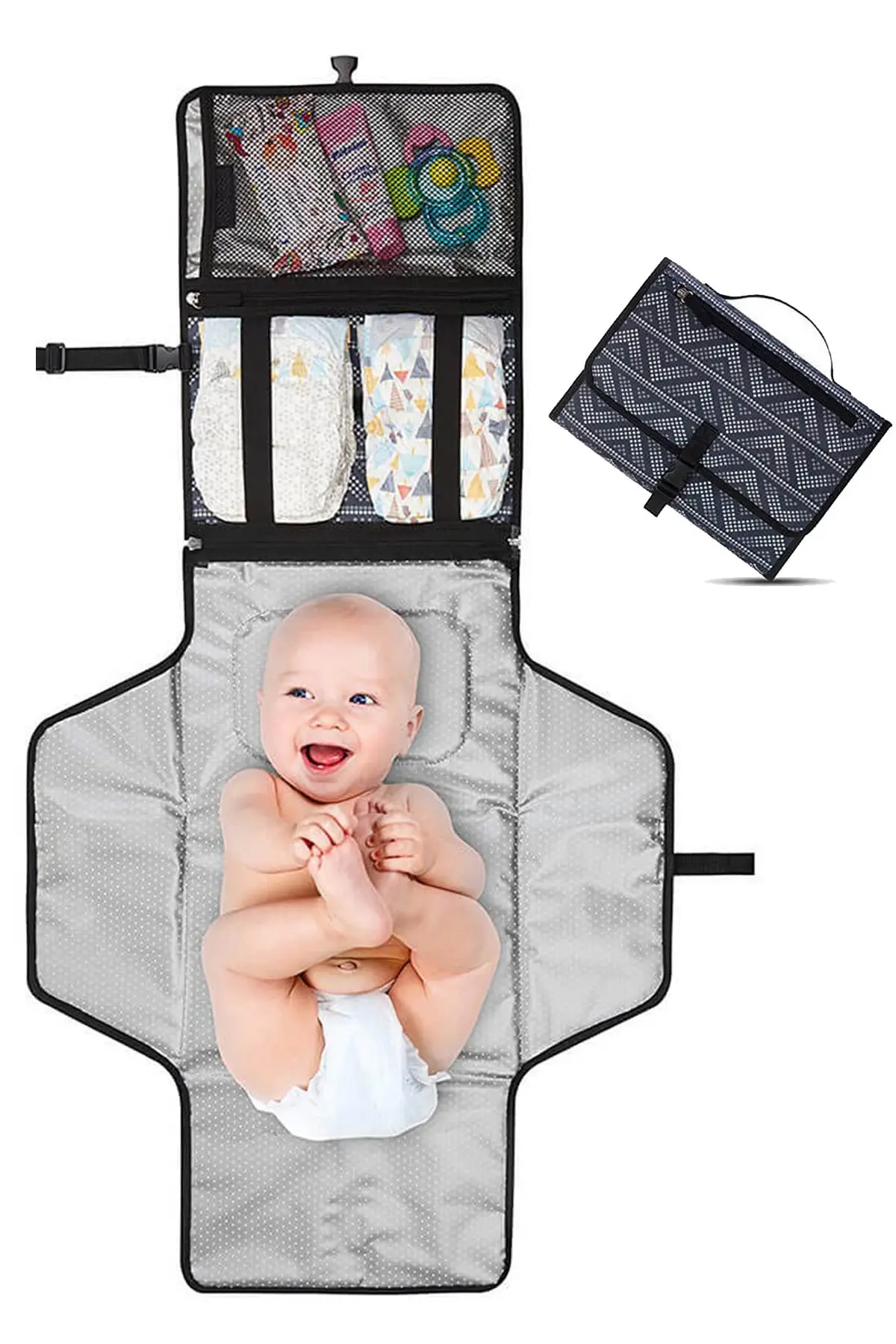 Baby Diaper Cover Functional Nursing Bag Diaper Bag Baby Stroller Carrying Package Zippered Waterproof Travel