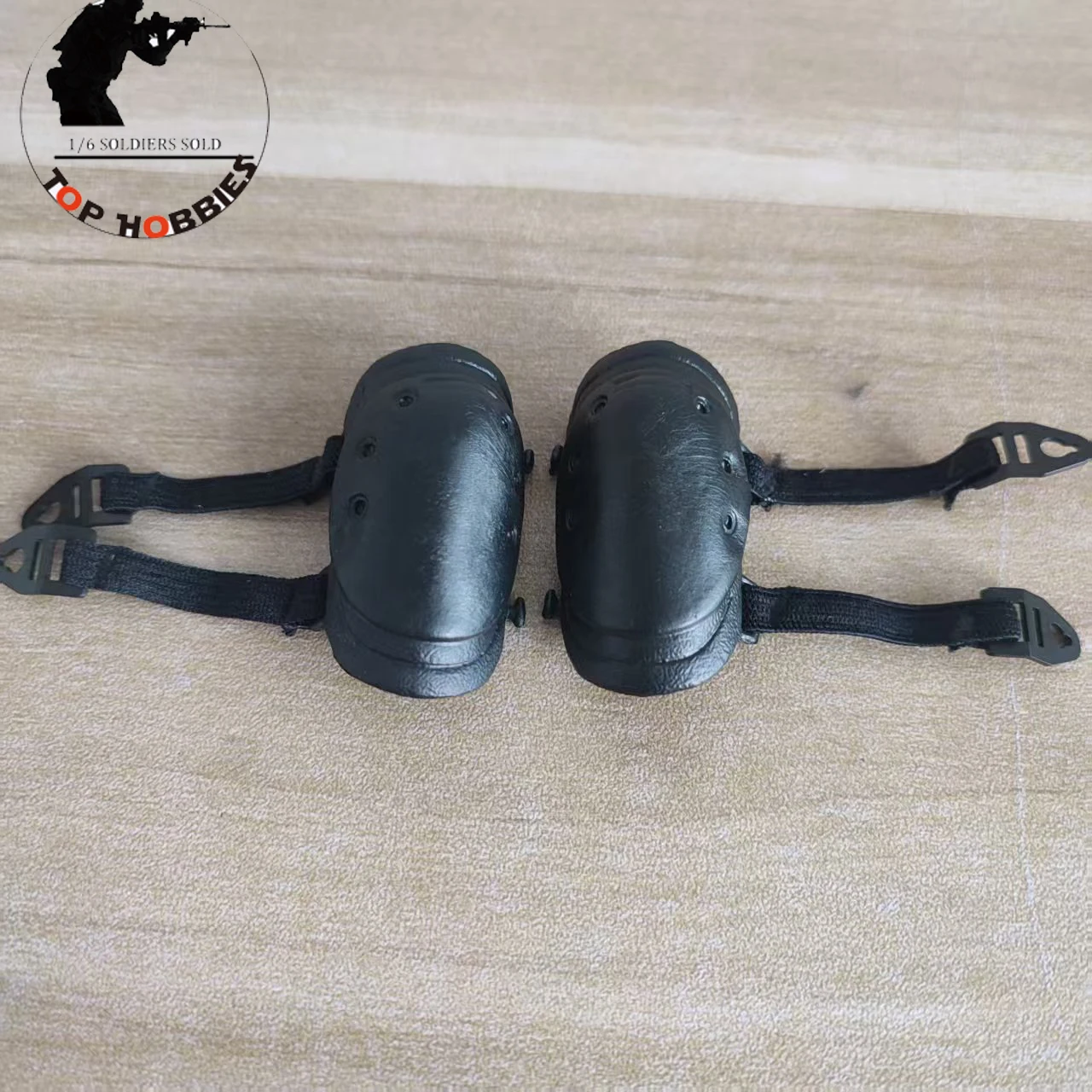 

InStore 1/6 Scale Male Soldier Military Pecial Forces Army Black Knee Pads Kneepad Set Scene Props Model for 12" Toy Figure Body