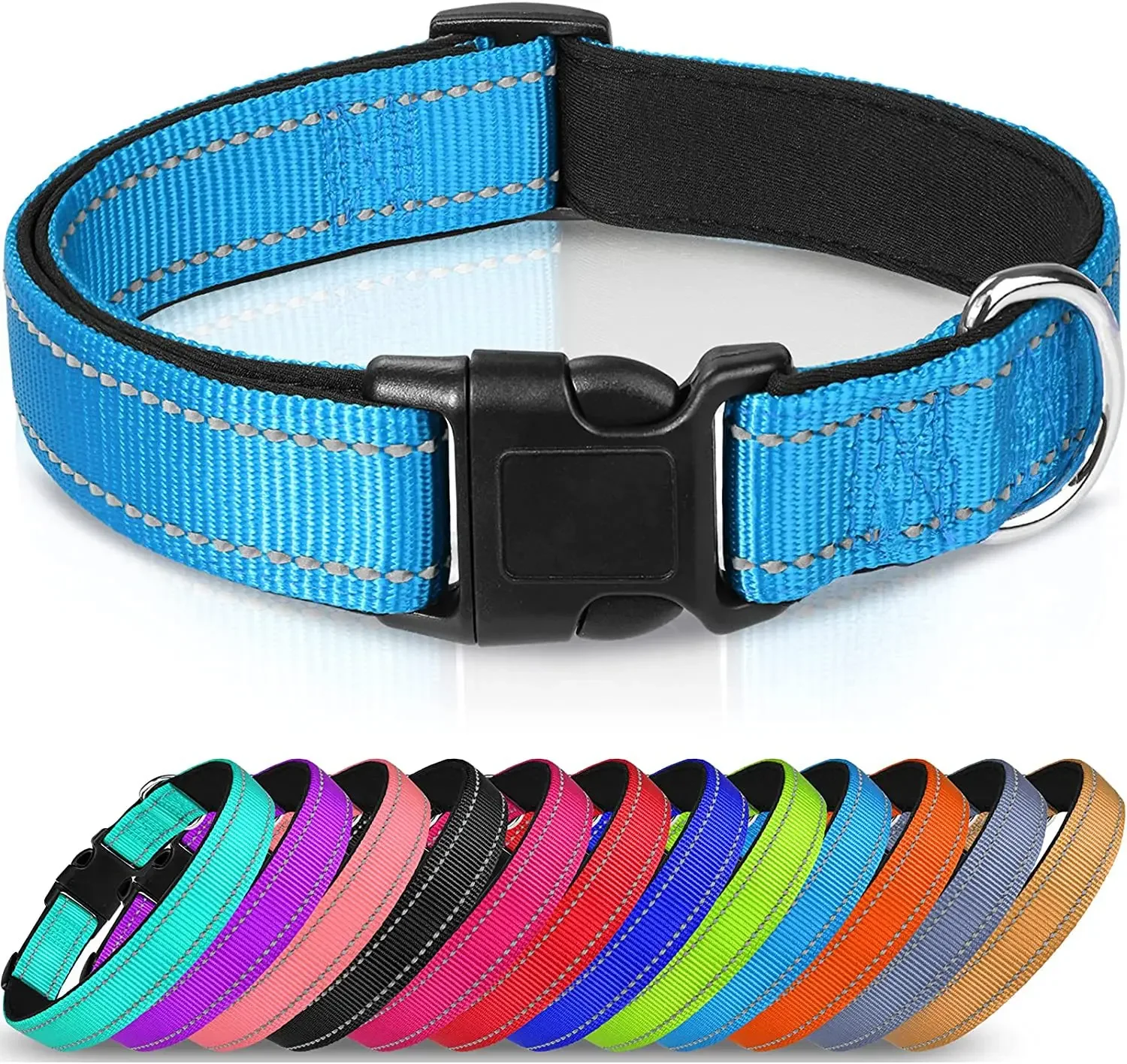 New Colors Reflective Breakaway Cat Collar Neck Ring Necklace Bell Pet Products Safety Elastic Adjustable With Soft Material 1PC