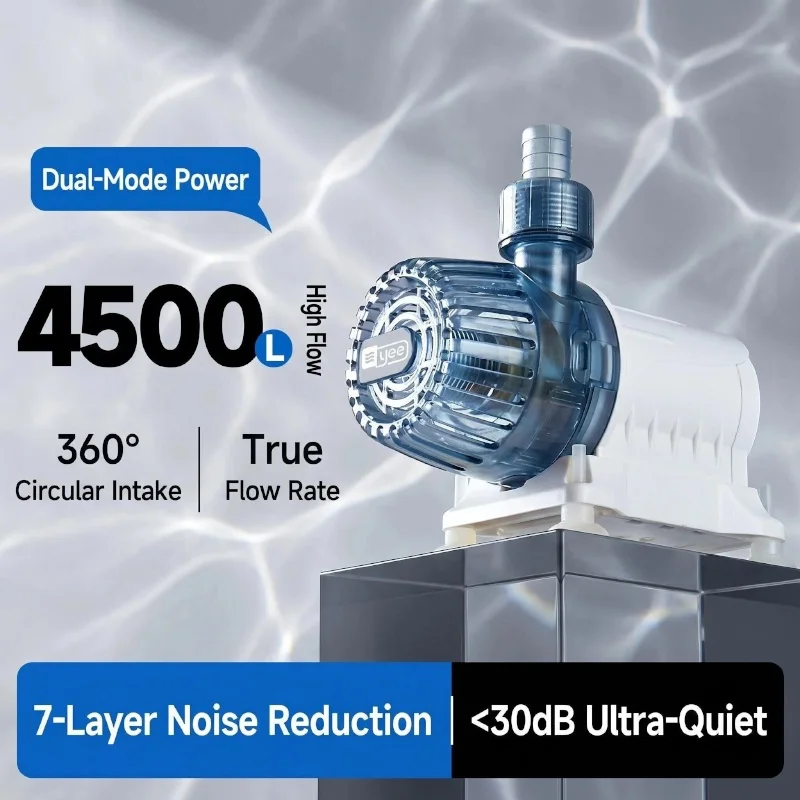 

220-240V Fish Tank Circulating Filtration Submersible Pump Pumping Ultra-quiet Amphibious Bottom Suction and Side Suction Pump