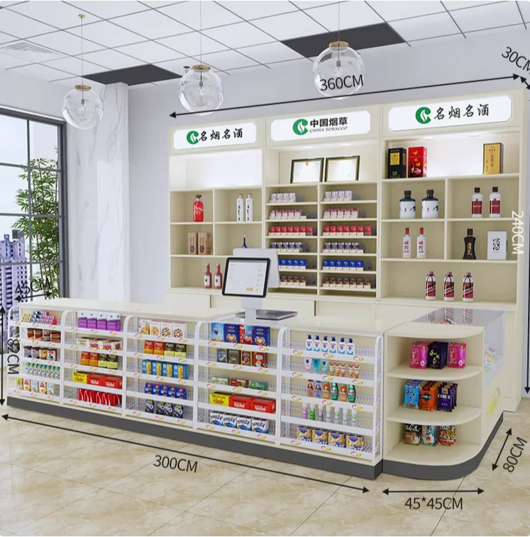 Tobacco and Alcohol Counter Cashier Multi functional Tobacco and Alcohol Counter