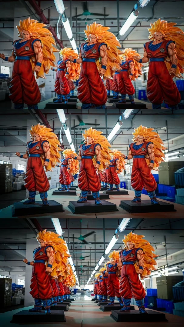 Figurka anime JT Dragon Ball Son Goku SSJ3 Super Saiyan Goku 56cm 1/4, figurka anime, statuetka z PVC, model kolekcjonerski, dekoracja, prezent