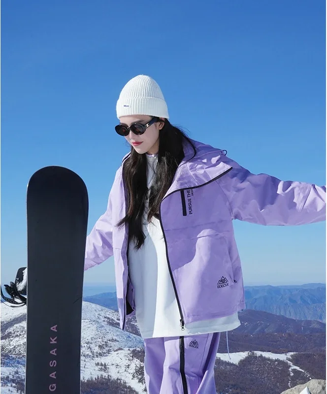 Plus-sizes Suit for Men and Women Windproof Costumes Snowboarding Clothing Ski Sets Winter Jackets and Pants -35 Warm