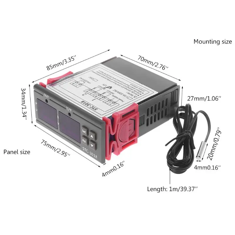 Digital Temperature Controller Centigrade Thermostat 110-220V Heating 10A Drop Shipping