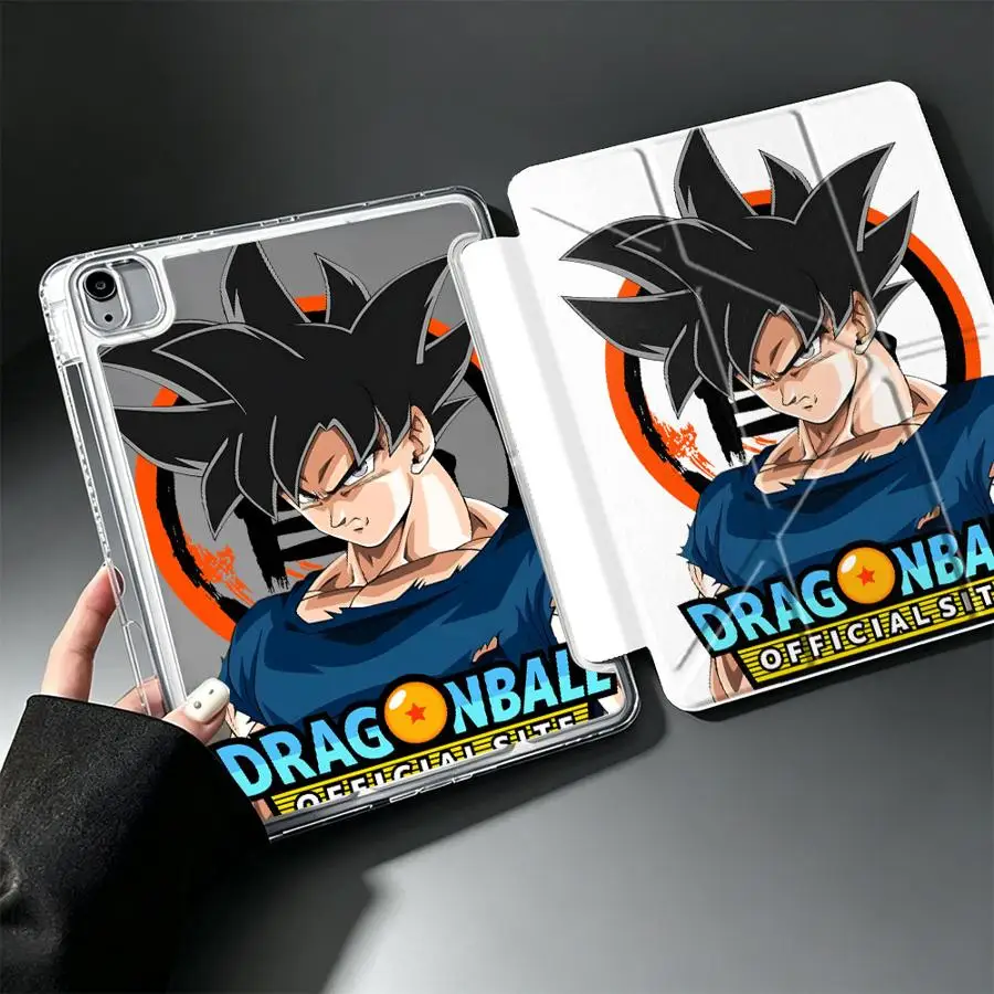 Tablet Case For Samsung Galaxy Tab S7 FE A11 S9 Plus A8 S8 A9 Plus S10 Lite With Pen Slot Cover Dragon Ball Super Saiyan Goku
