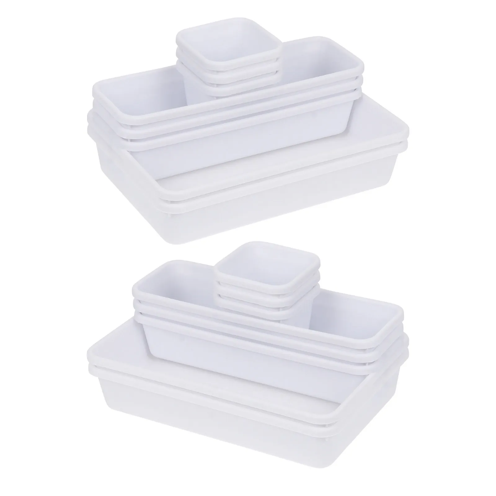 

16pcs Make Up Organizers For Vanity Storage Case Cosmetics Drawer Organizer Divider Boxes For Makeup Toiletries Cosmetics Tools