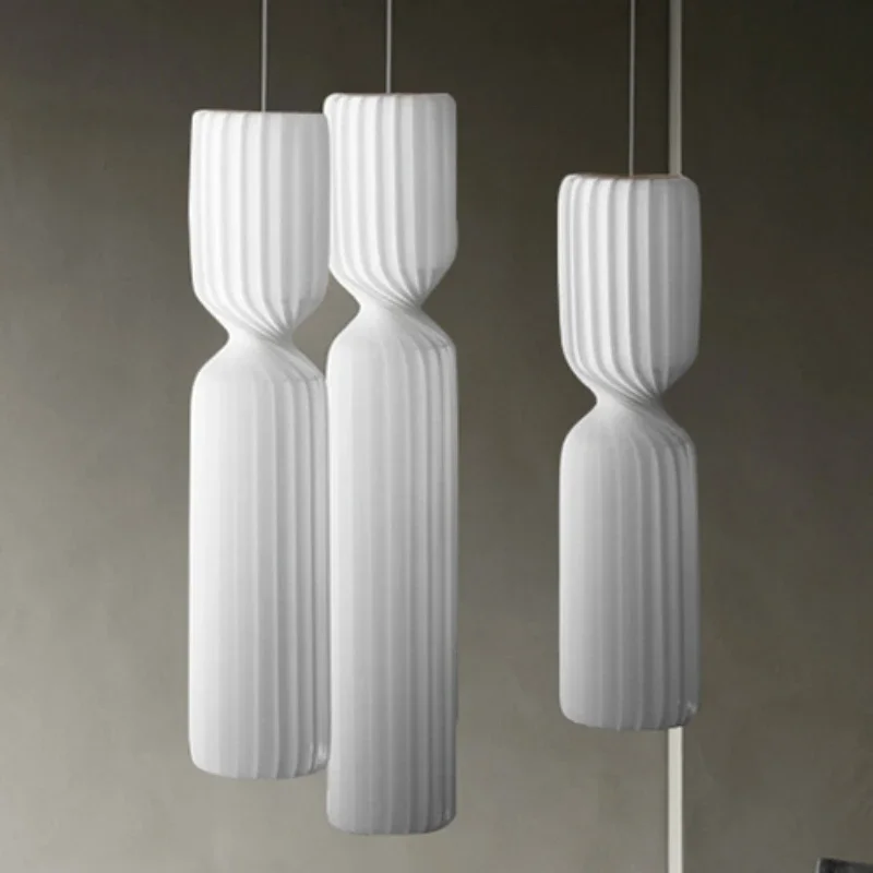 Nordic Cylinder Silk Led Pendant Lights for Living Dining Room Sofa Bedroom Simple Home Decor Hanging Fixture Ceiling Chandelier