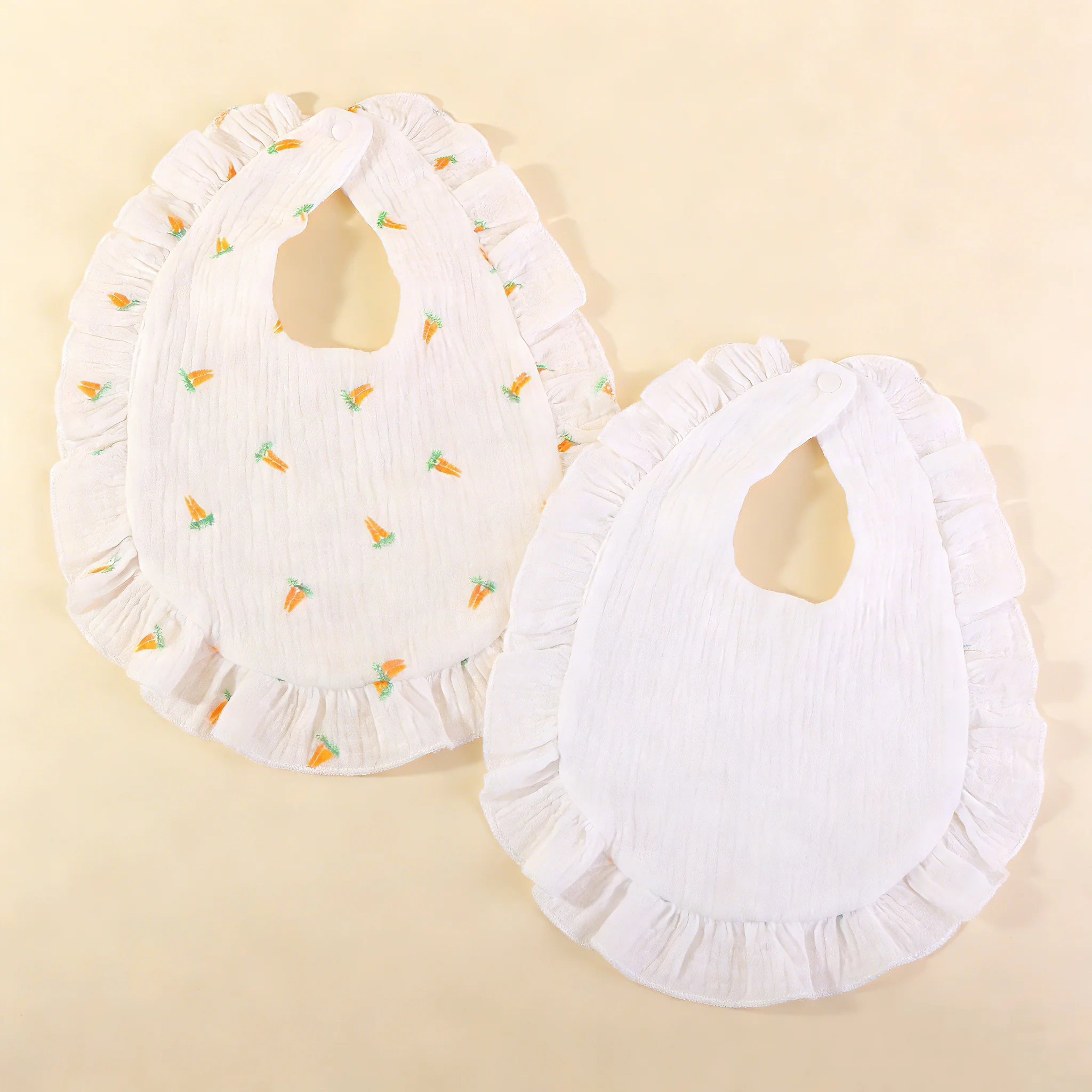 2Pcs Multi-use Baby Bibs Waterproof Soft Saliva Bibs for Newborn Feeding Burping