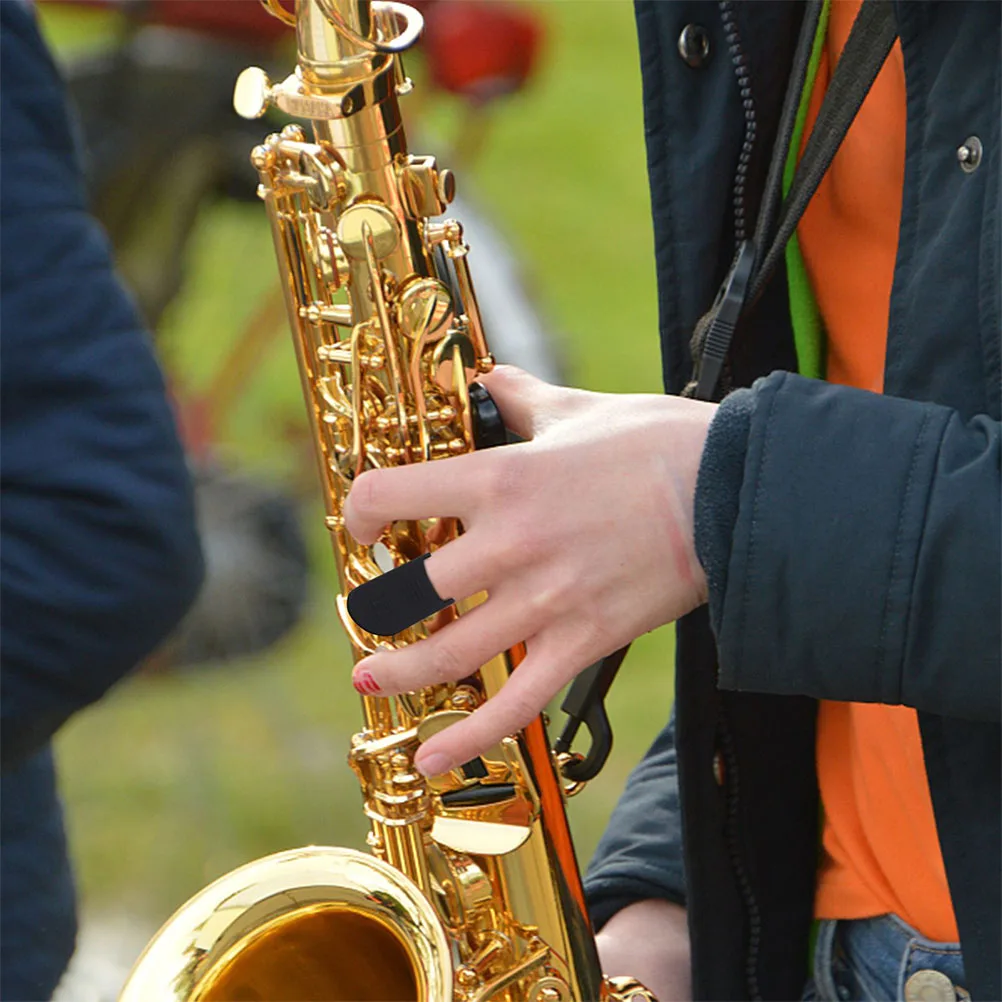 

4pcs Saxophone Thumb Rest Pad Universal Rubber Grip For Alto Tenor Soprano Long Sessions Saxophone Thumb Cushion Reusable Finger