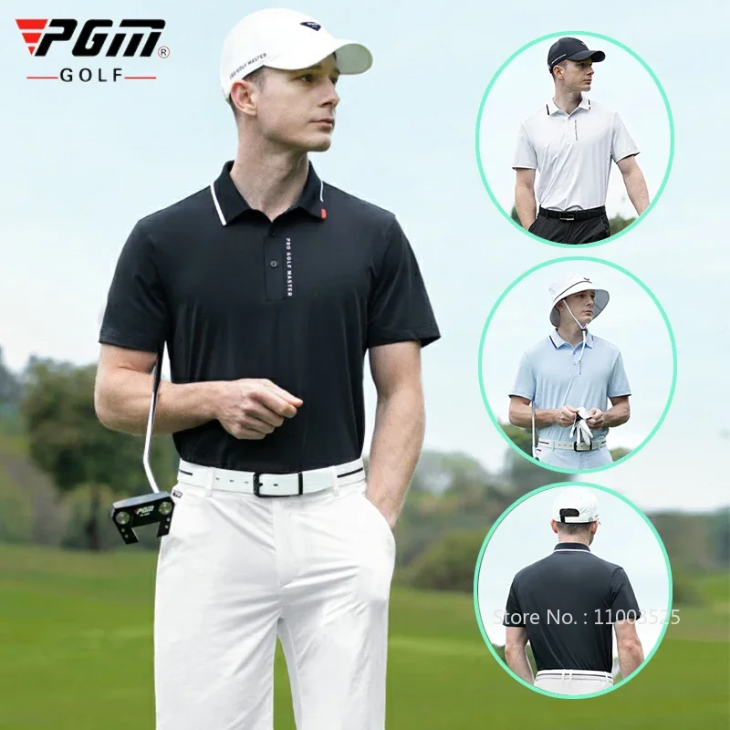 

2020 New Pgm Men Golf Shirts Outdoor Sportswear Short Sleeve Quick-Dry Golf Polos Shirt Badminton Running Jerseys Gym Tops