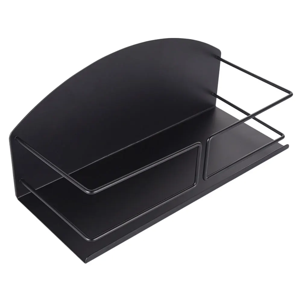 

Magnetic Storage Rack Black Carbon Steel Refrigerator Hanging Shelf Kitchen Side Rack Heavy Duty Organizer For Towels Seasoning