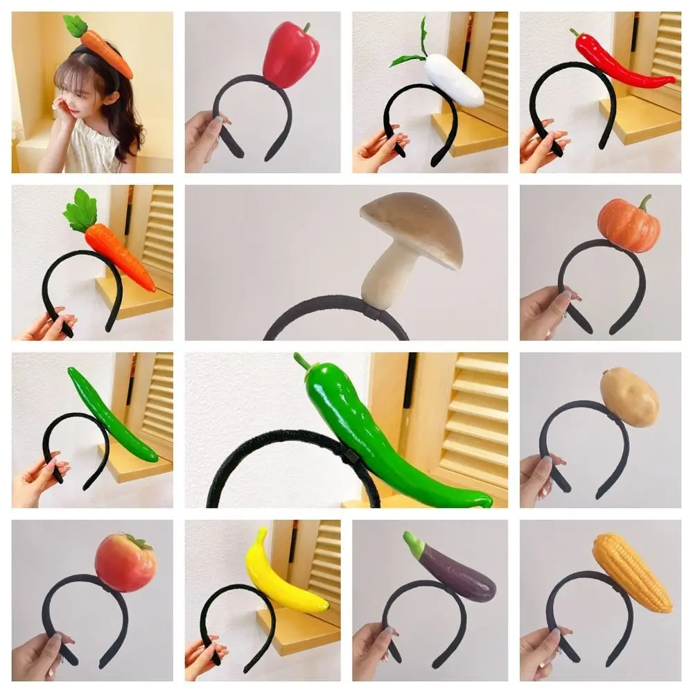 

Fashion Tomato Simulated Food Hair Hoop Potato Banana Fruits Headband Pepper Korean Style Vegetable Hair Bands Party