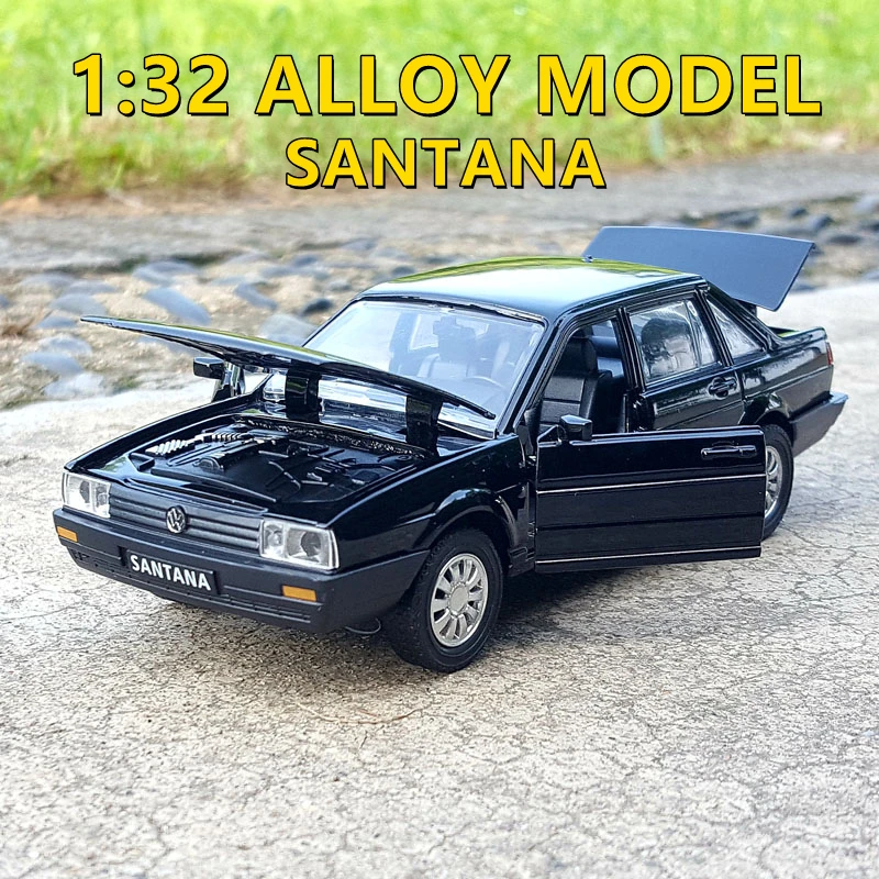 

1:32 Volkswagen SANTANA модель автомобиля из сплава, литая и Игрушечная модель автомобиля, модель автомобиля с высоким качеством искусственного звука, коллекционный подарок