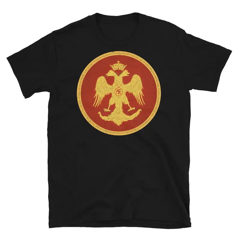 

Byzantine Estern Roman Empire Eagle T-Shirt Men's Cotton T-Shirt O-Neck Tees Short Sleeve Clothes Big Size