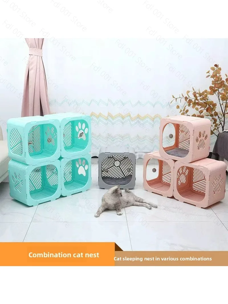 Simple cat bed for families, all-season use, indoor open cat house, winter warmth, dog room with optional inner lining for cats