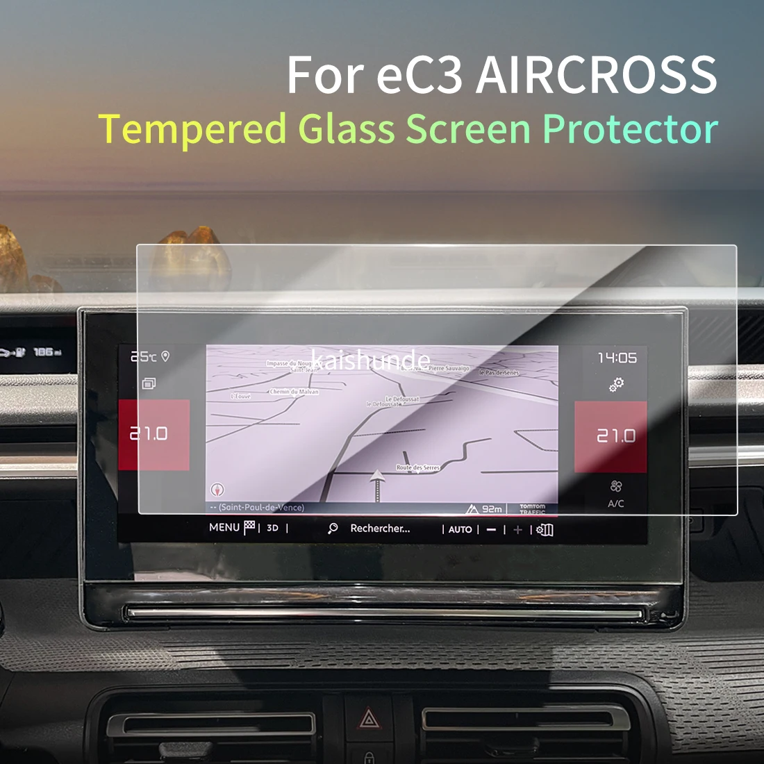 

Автомобильные наклейки, защита для 25 Dongfeng Citroen eC3 AIRCROSS, защитная пленка из закаленного стекла, дисплей, навигация, автомобиль
