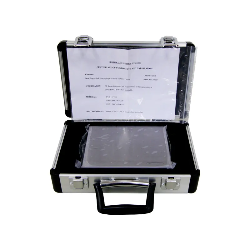 Imagem -02 - Yushi-asme Basic Aço Calibração Bloco Ndt Espessura 19 mm 38 mm 1018