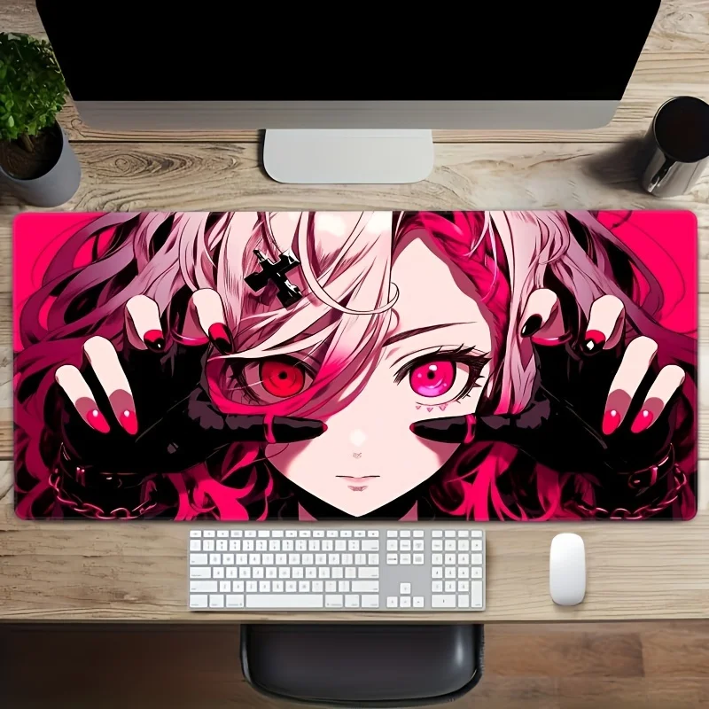 mouse-pad-grande-para-jogos-com-estampa-de-garota-anime-rosa-e-estilo-arrojado-com-luvas-base-de-borracha-antiderrapante-tapete-de-mesa-impermeavel-para-gamers-e-home-office
