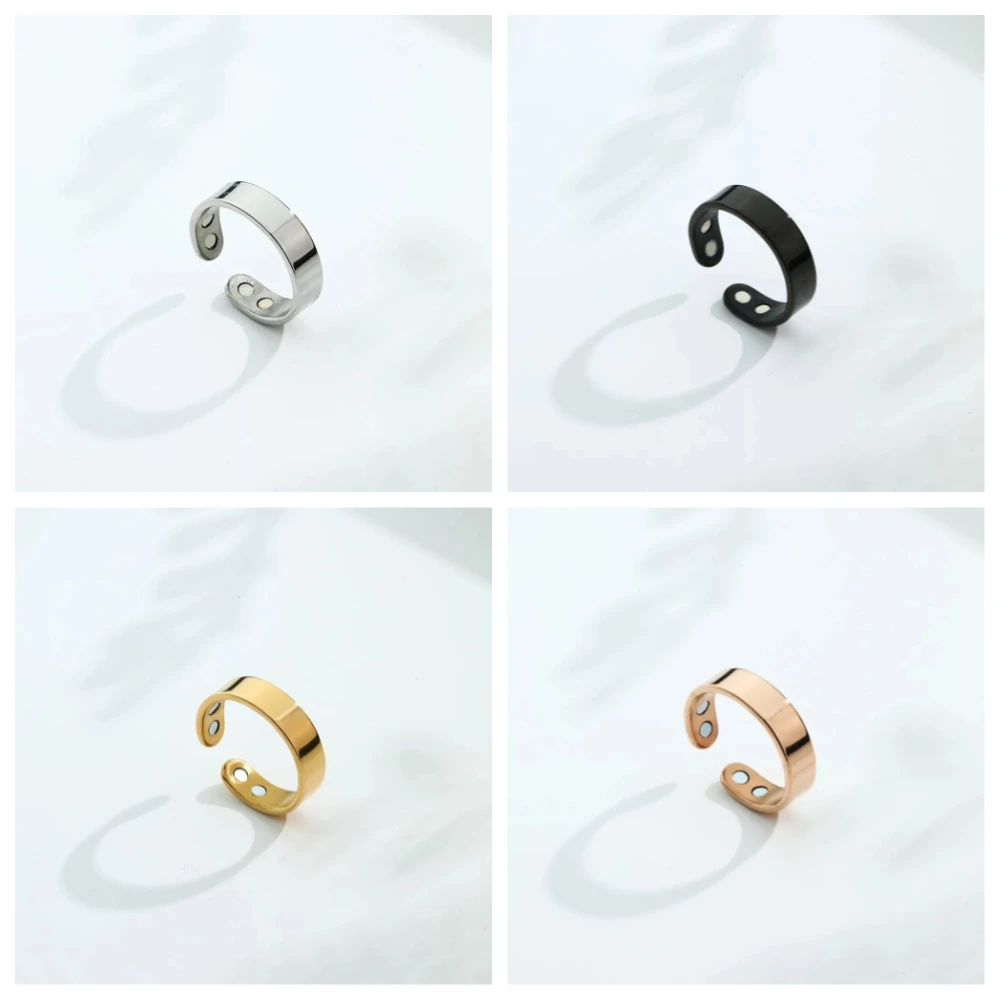 Reducing Ring Pressure Magnetic To Assist Sleep Magnetic Therapy Anti Snoring Wristband Two Magnet Ring with Adjustable Opening