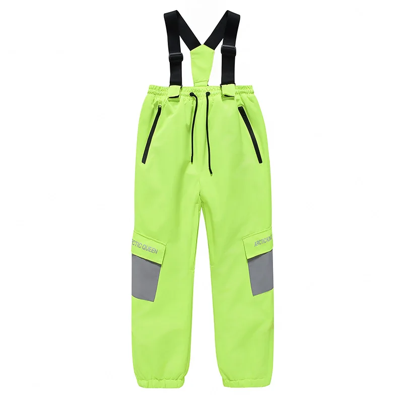 Winter Children Skiing Pants Outdoor Warm Thickened Kid Overalls New Snowfield Waterproof Windproof Trouser Student Snow Clothes