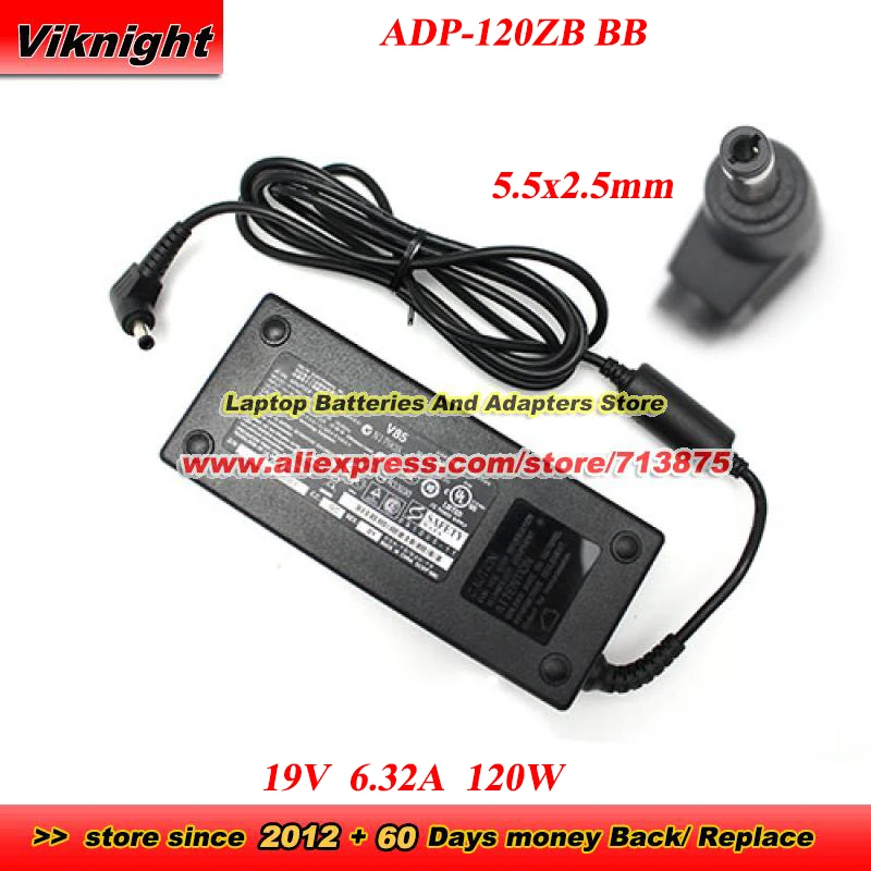19V 6.32A 120W ADP-120ZB BB AC Adapter 5.5x2.5mm for N46VZ N46VM N56VZ N56VM N76VZ N76VM GL771JM G95 N55 PA-1121-28