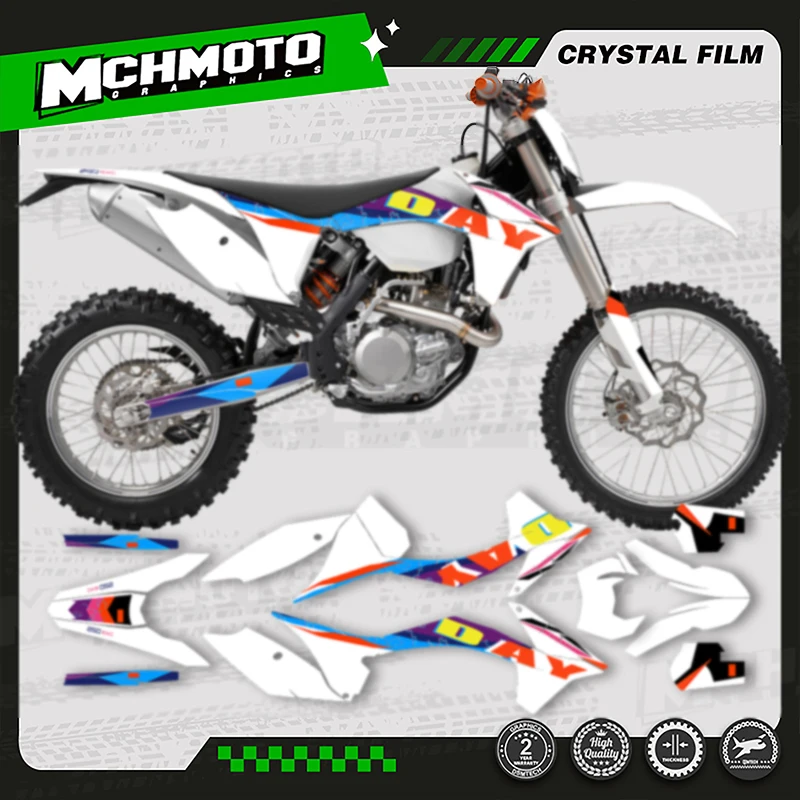 

MCHMFG Custom Motorcycle Graphics Background Decal Sticker for KTM SX SXF 2011 2012 EXC XCW 2012 2013 Number Name Custom