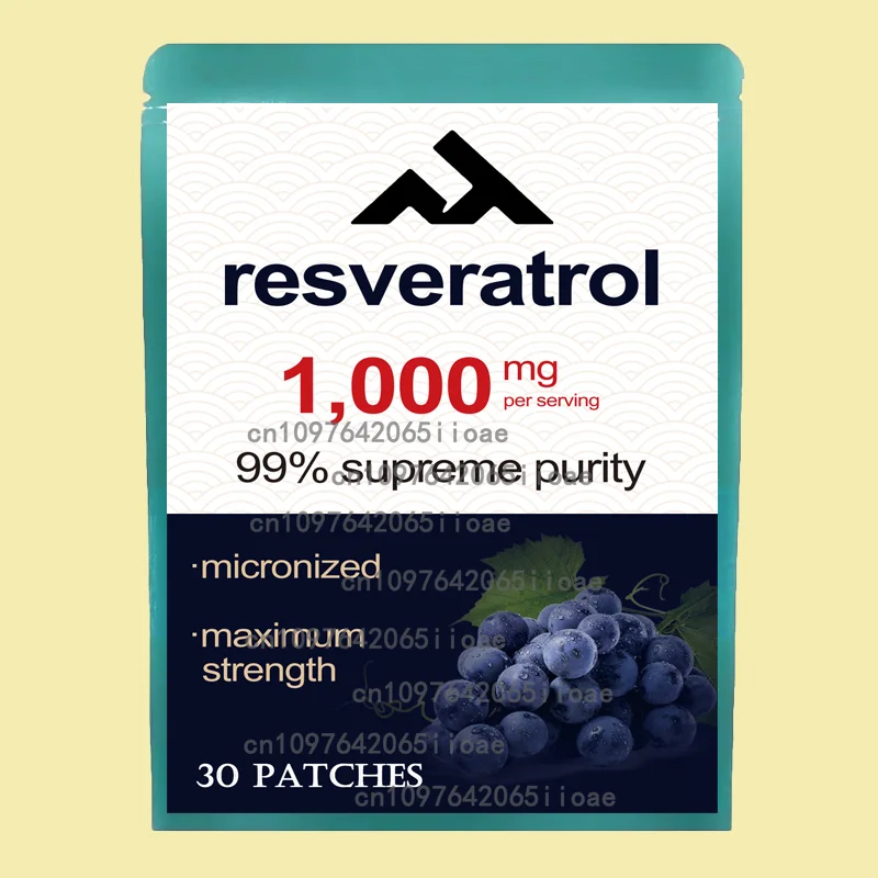 

Транспьютерные пластыри Resveratrol Enhanced Absorption для сотового и когнитивного здоровья, 30 пластырей