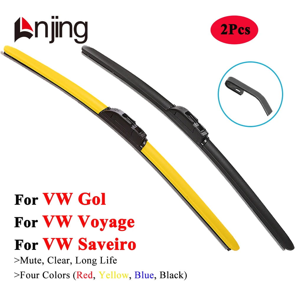 

LNJING Colorful Car Wiper Blades For VW Volkswagen Gol Saveiro Voyage 5U 2008 2010 2013 2015 2018 2019 2020 2021 2022 2023 2024