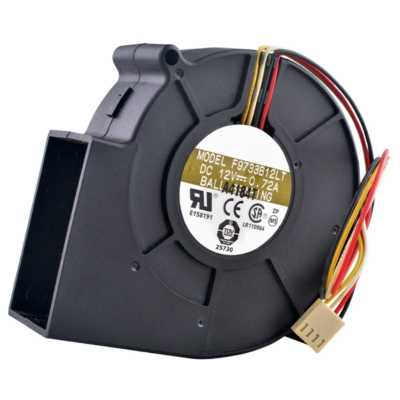 F9733B12LT 9.7cm 97mm blower fan 97×94×33mm DC12V 0.72A 4-pin Centrifugal fan cooling fan for oven sweeping machine