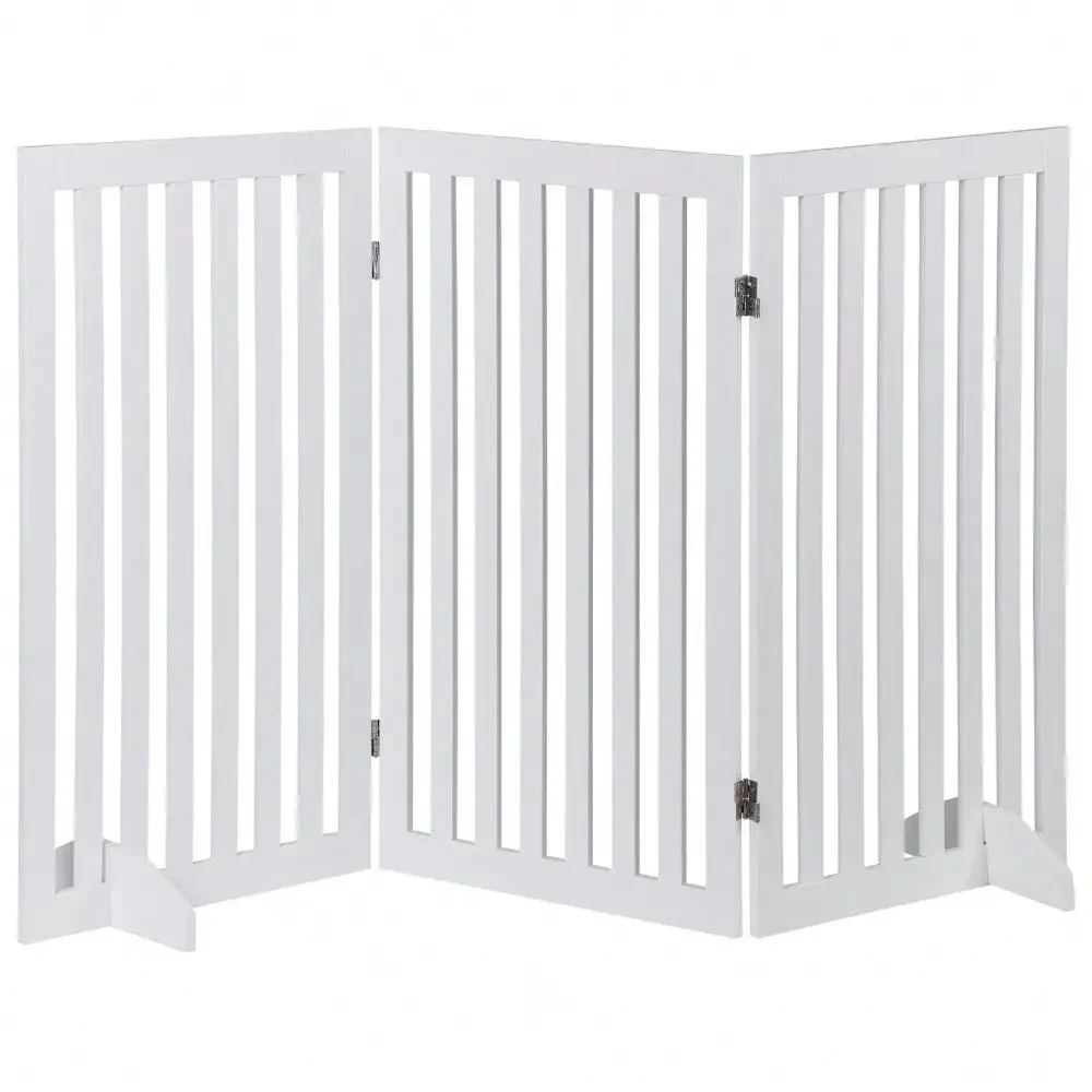 

Dog Gate Foldable Pet Gate for Doorways Stairs Indoor 3 Panels Dog Fences