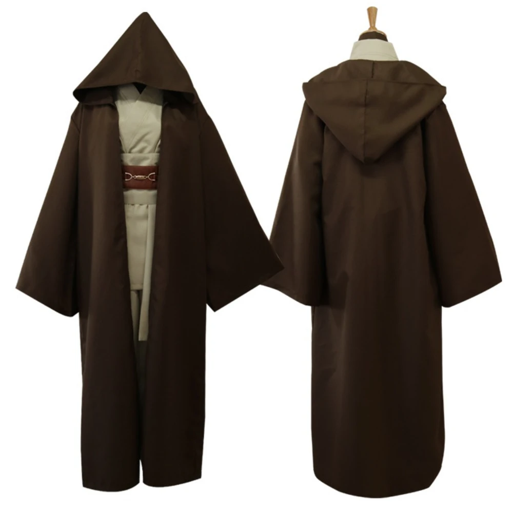 Jedi Warrior Movie Cosplay Costume para Crianças, Casaco Adulto, Calças, Manto, Conjunto completo, Uniforme Guerreiro Role Play, Fato de Halloween,