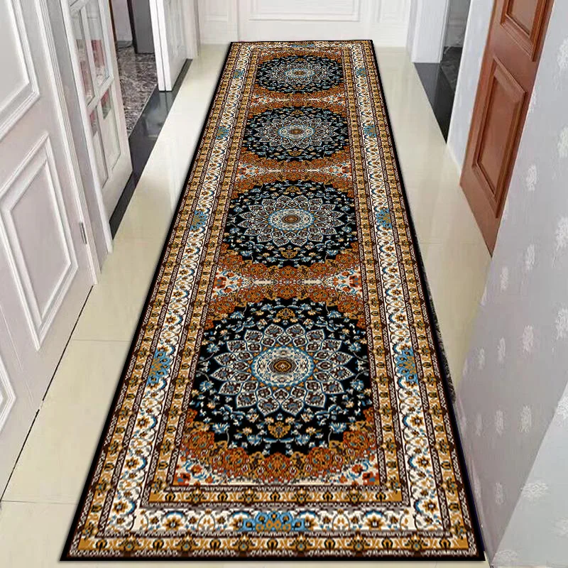 

Boho Living Room Area Rug Modern Moroccan Long Corridor Hallway Carpet Crystal Velvet Non-slip Kitchen Bedroom Rug Floor Mat