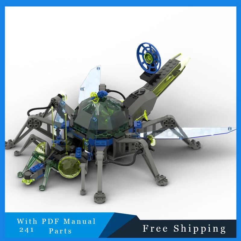 241 PCS Serie Spaziale Cool Insect Machinery Modular Building Blocks Modello Per I Bambini Assemblaggio Display Giocattoli Regali Di Compleanno Di Natale
