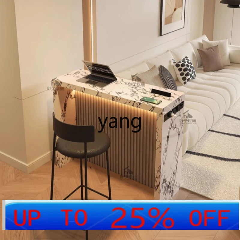 

lmm Wall-Mounted Bar Table Home Living Room Partition Cabinet Simple Small Apartment Rock Board Dining Table