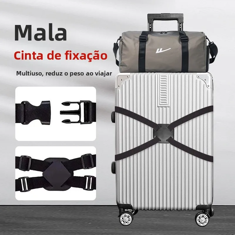 旅行用荷物梱包ベルト-8-字型弾性ロープ-携帯用バッグ用紛失防止固定ストラップ-モダンでシンプルな銅製フック-回転可能